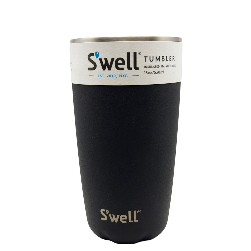 S'well 🆕 Insulated Stainless Steel Tumbler • 18 oz • Onyx • NWT